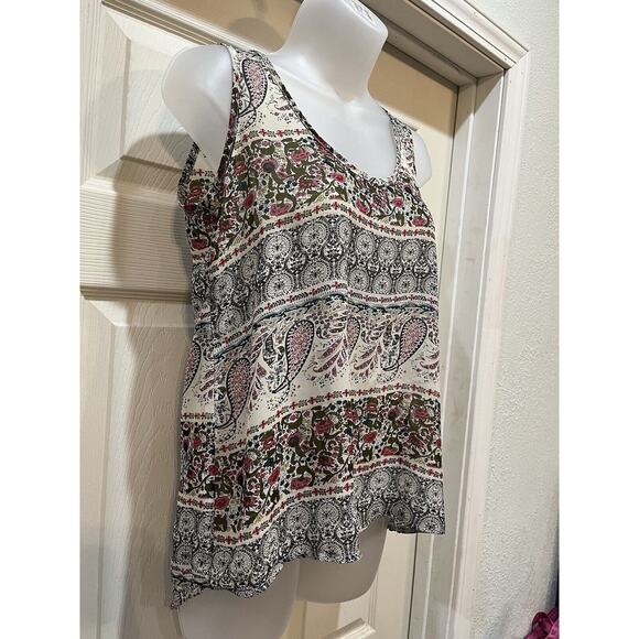 Women's Dots Floral Sleeveless Peplum Weekend Chic Top - Sz S - Picture 4 of 5